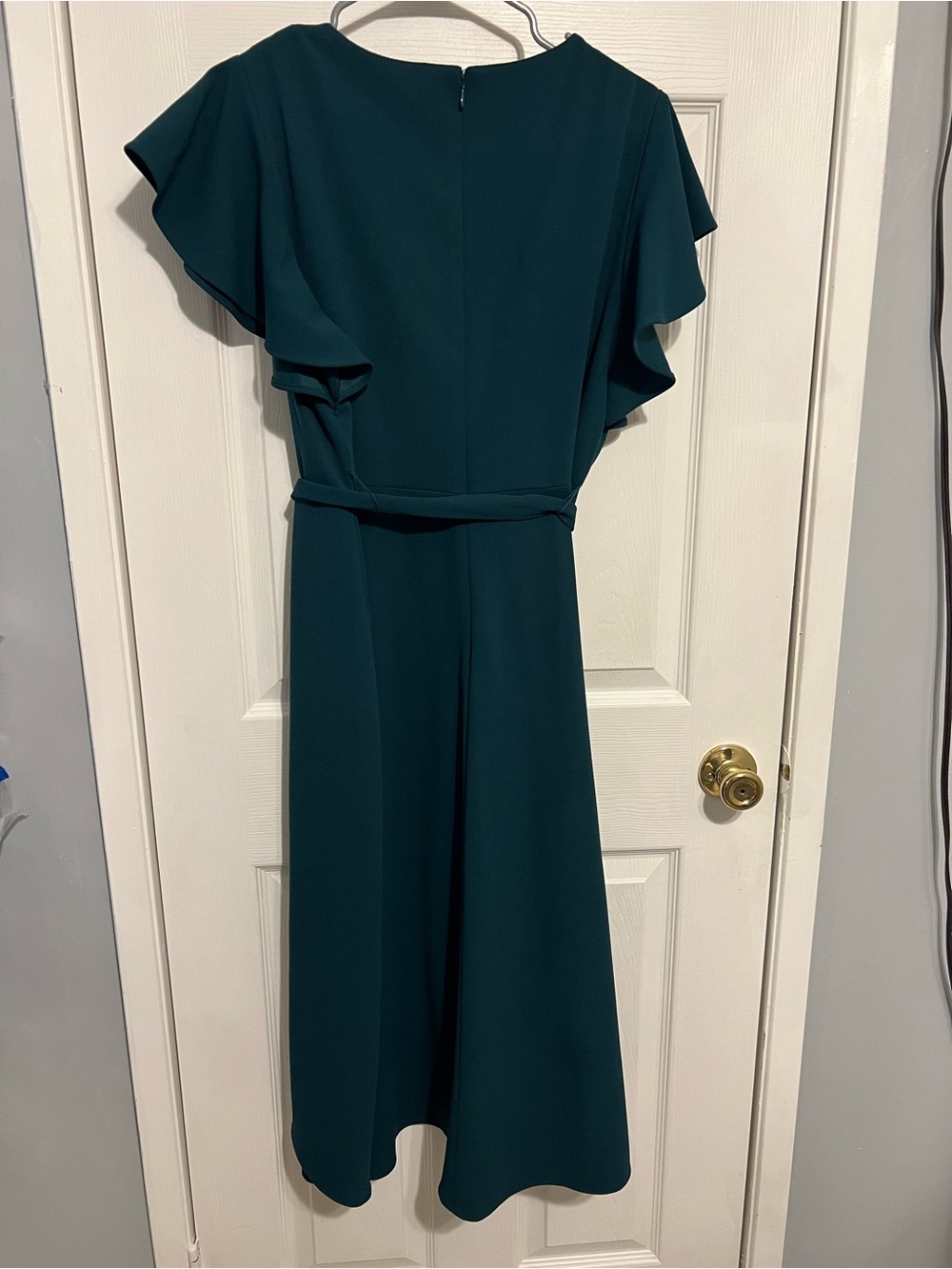 DKNY Teal Green Wrap Midi Dress - Picture 3 of 4